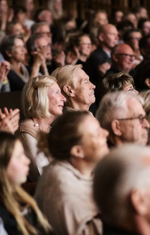 Publik inne i konsertsalen på Malmö Live Konserthus