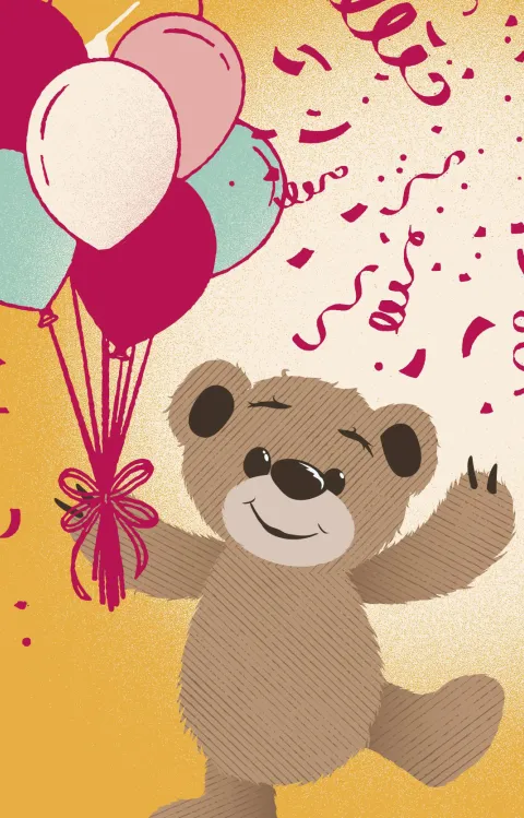 Dekorativ evenemangsbild till nallekonserten Nalles kalas, jubileumssäsongen 2024–25