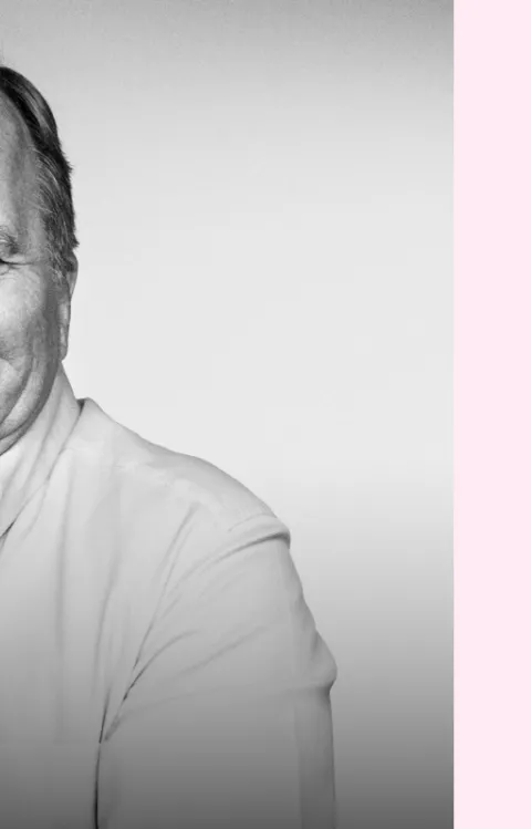 Stefan Löfvén och omslaget till hans bok Svetsare och Statsminister