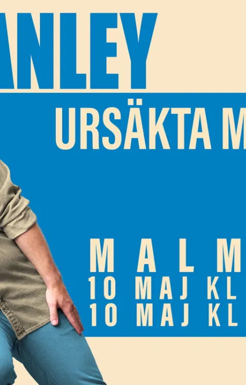 Carl Stanley – Ursäkta min skånska, dekorativ evenemangsbild