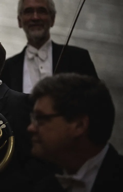 Brassmusiker ur MSO i foajén på Malmö Live