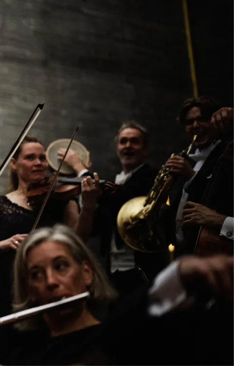 Musiker i foajén på Malmö Live