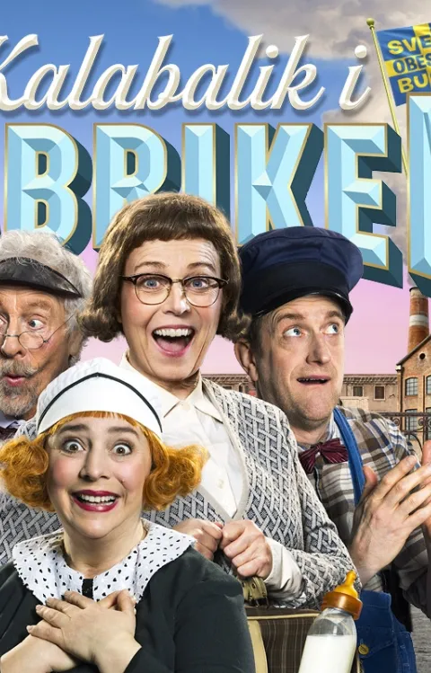 Kalabalik i fabriken, dekorativ evenemangsbild