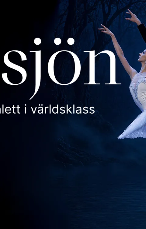 Ett par dansar balett på scenen i Svansjön