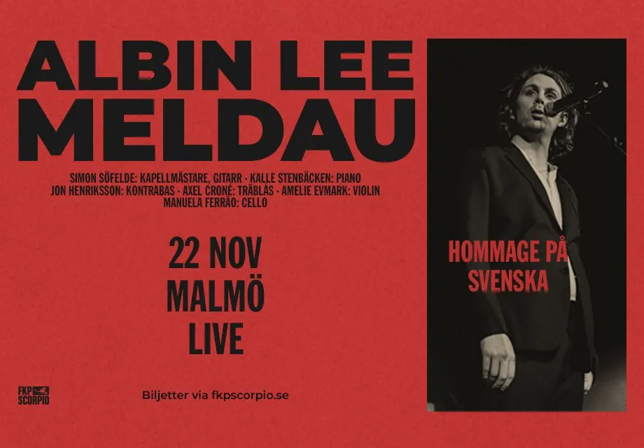 Albin Lee Meldau Hommage på svenska på Malmö Live