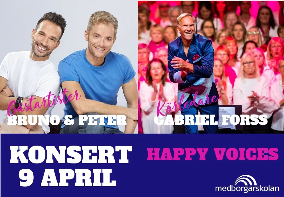 Happy Voices under ledning av Gabriel Forss på Malmö Live, den 9 april 2024