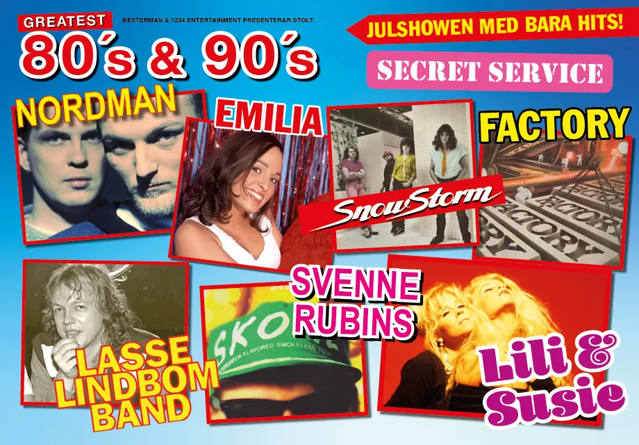 Evenemangsbild till Greatest 80's and 90's, en produktion av arrangören BESTERMAN på Malmö Live