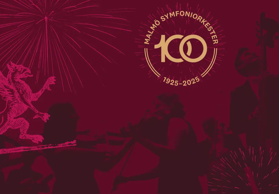 Dekorativ evenemangsbild Jubileumsgala – MSO 100 år, med Malmö SymfoniOrkester, jubileumssäsongen 2024–25