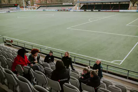 Träff med fotbollsspelarna i FC Rosengård