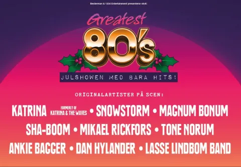 Greatest 80´s - En julshow med bara hits kommer till Malmö Live