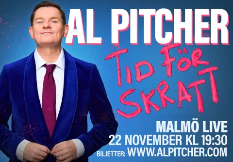 Evenemangsbild till Al Pitcher - Tid för skratt som kommer till Malmö Live
