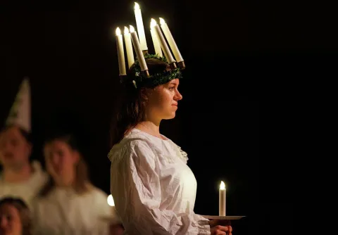 Bild på Lucia från Luciamorgon