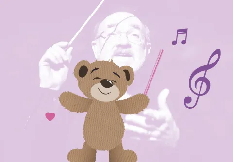 Decorative event image for Nalle meets the Conductor with Malmo Symphony Orchestra, season 2025-26