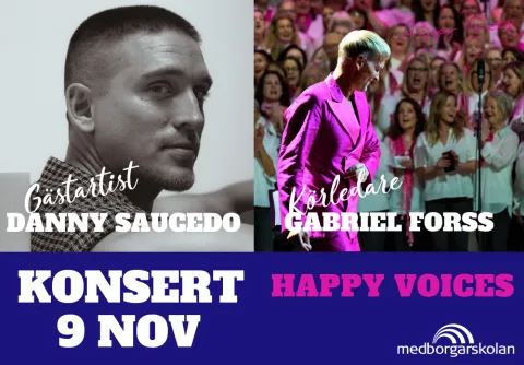 Happy Voices hösten 2025 med Danny Saucedo