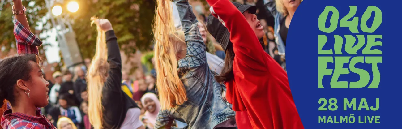 Unga som dansar på 040 Live fest på Maalmö live