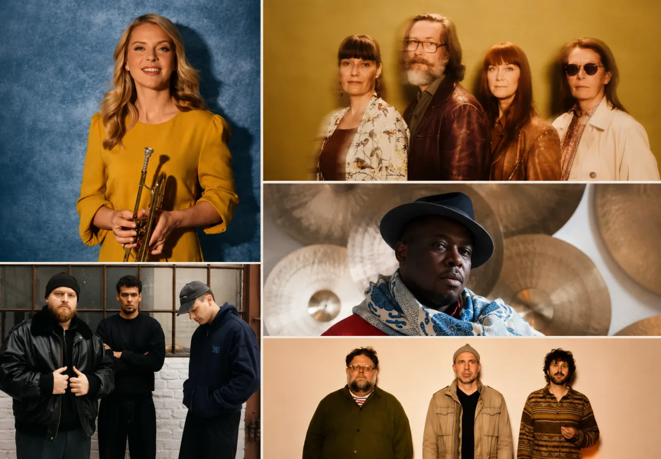 Jazz i Kuben collage på artister som uppträder under hösten 2026 och våren 2027 