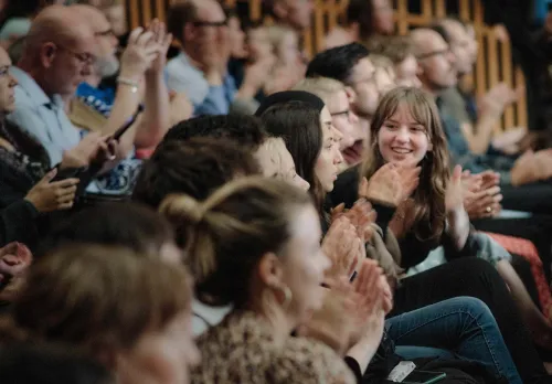 An audience photo from a performance at Malmö Live Concert Hall